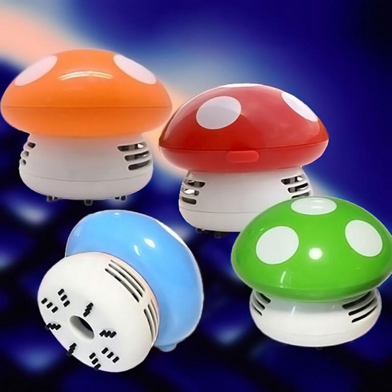 Cute Mini Mushroom Desk Table Dust Keyboard Dust Vacuum Cleaner Sweeper Unique Small Vacuum Hand Held Sweeper For Home Office - ebowsos
