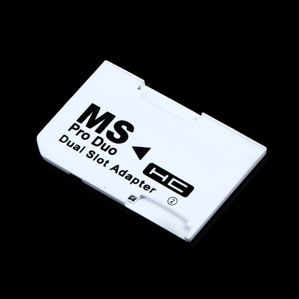 Memory Card Adapter 2 microSD/micro SDHC Cards Adapter Micro SD TF to Memory Stick MS Pro Duo for PSP Card White - ebowsos