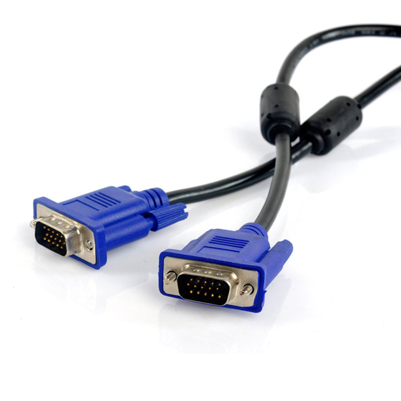 VGA Extension Cable HD 15 Pin Male to Male VGA Cables Cord Wire Line Copper Core for PC Computer Projector Monitor - ebowsos