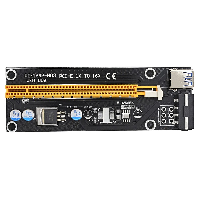 PCI-E 1x to 16x extender PCI Express Riser Card 60cm USB 3.0 SATA to 4Pin IDE Molex Adapter for Mining Bitcion Miner - ebowsos