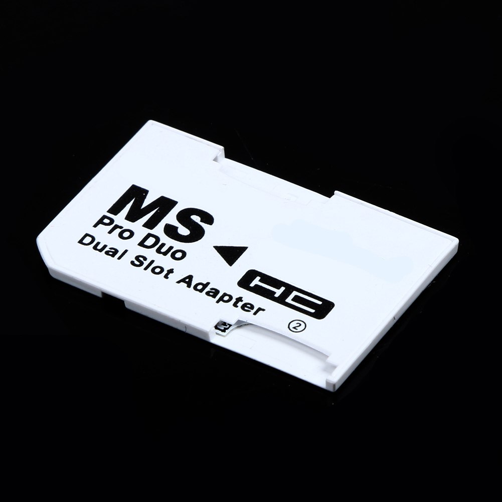 Memory Card Adapter 2 microSD/micro SDHC Cards Adapter Micro SD TF to Memory Stick MS Pro Duo for PSP Card White - ebowsos