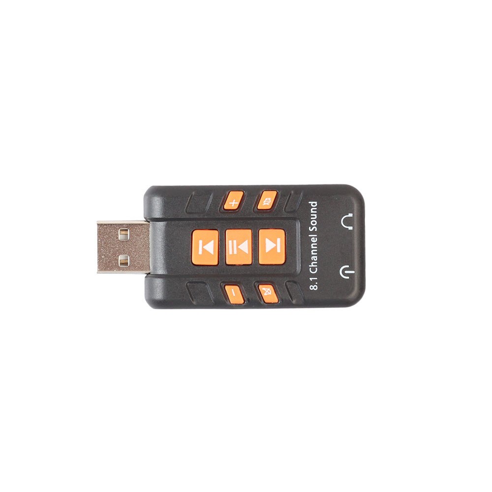 New Black  External USB 2.0 Virtual 8.1 Channel CH 3D Audio Sound Card Converter Adapter - ebowsos