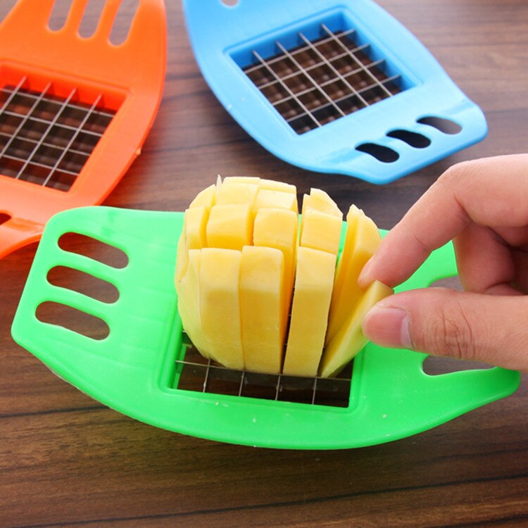 French Fry Potato Chip Cut Cutter Vegetable Fruit Slicer Chopper Chipper Blade Easy Kitchen Tools - ebowsos