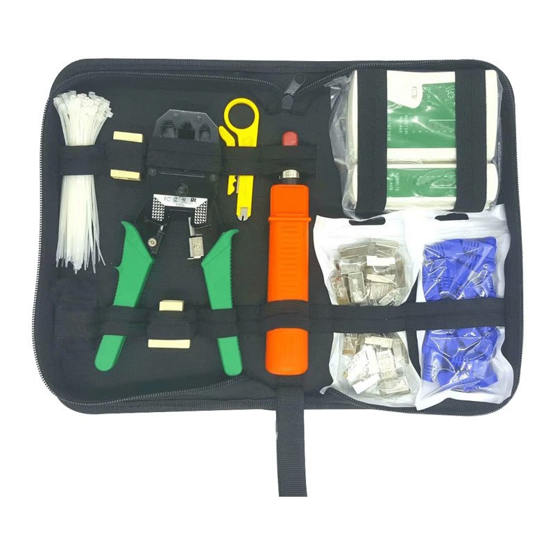 9 in1 LAN Network Repair Cable Tester Crimper Plier Hand Tool Kit Cat5 RJ45 RJ11 RJ12 Stripping Make Ethernet Connector Test - ebowsos