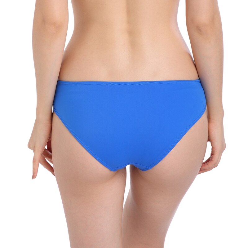 2019 Hot Wholesale Nylon Quality Sexy Women Beach Panty European American Female Bikini Bottom Royal Blue Swim Briefs - ebowsos