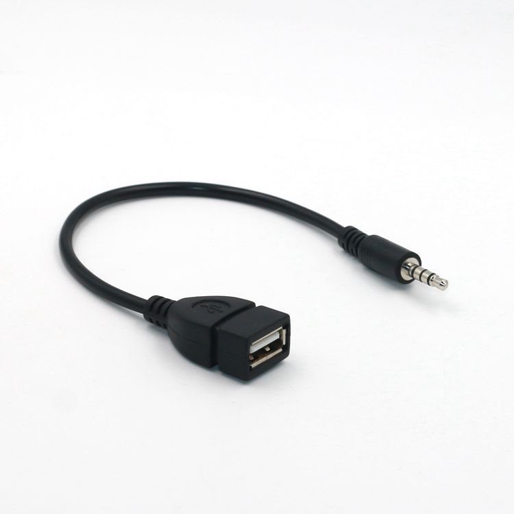 3.5mm Male Audio AUX Jack to USB 2.0 Type A Female OTG Converter Adapter Cable - ebowsos