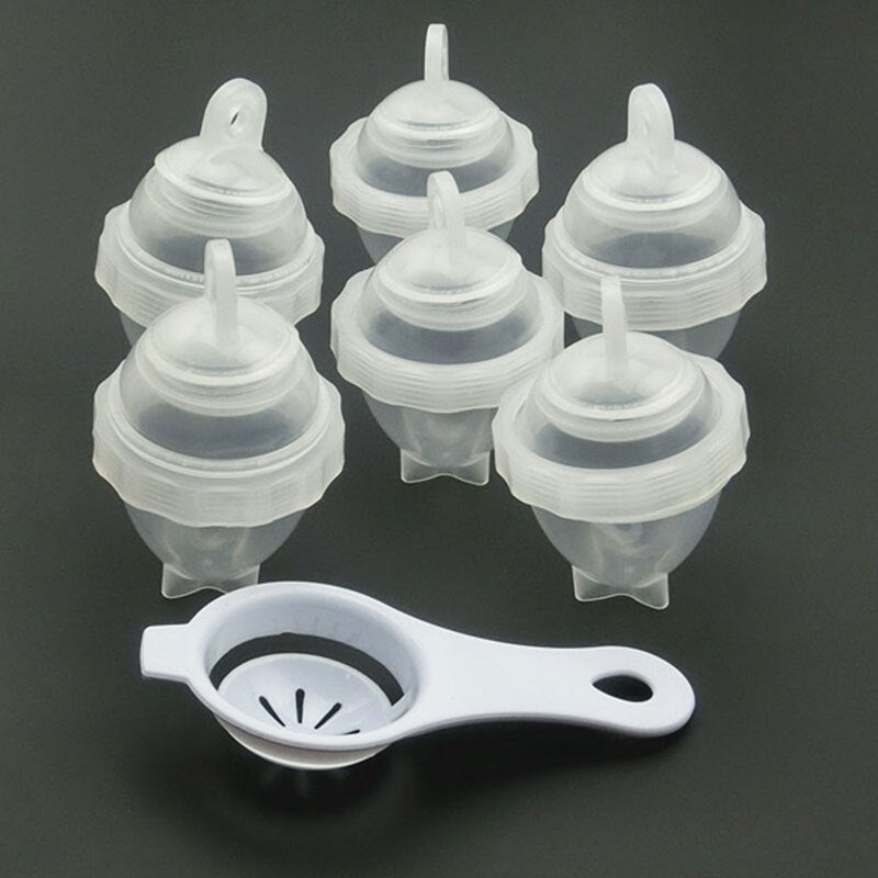 7 Pcs a set Egg Poachers egg dividers Without Shells With Eggs Separator Eggs tool Kitchen Cooking - ebowsos