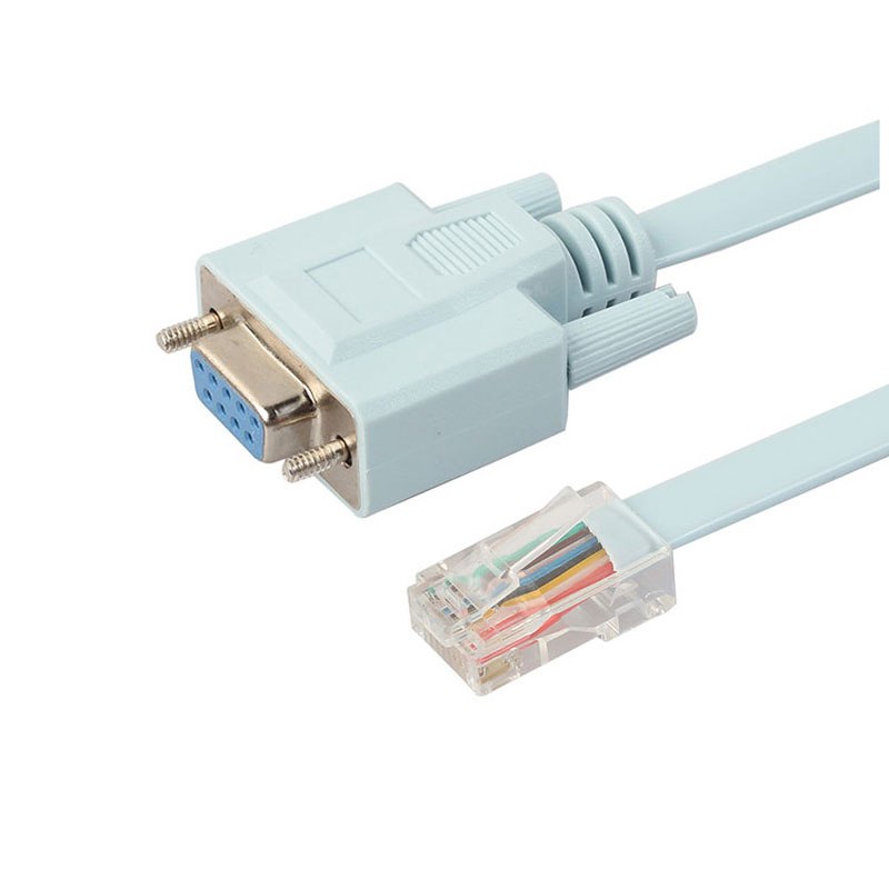 RJ45 Cat5e CAT6 to RS232 DB9 Console Router Cable - ebowsos