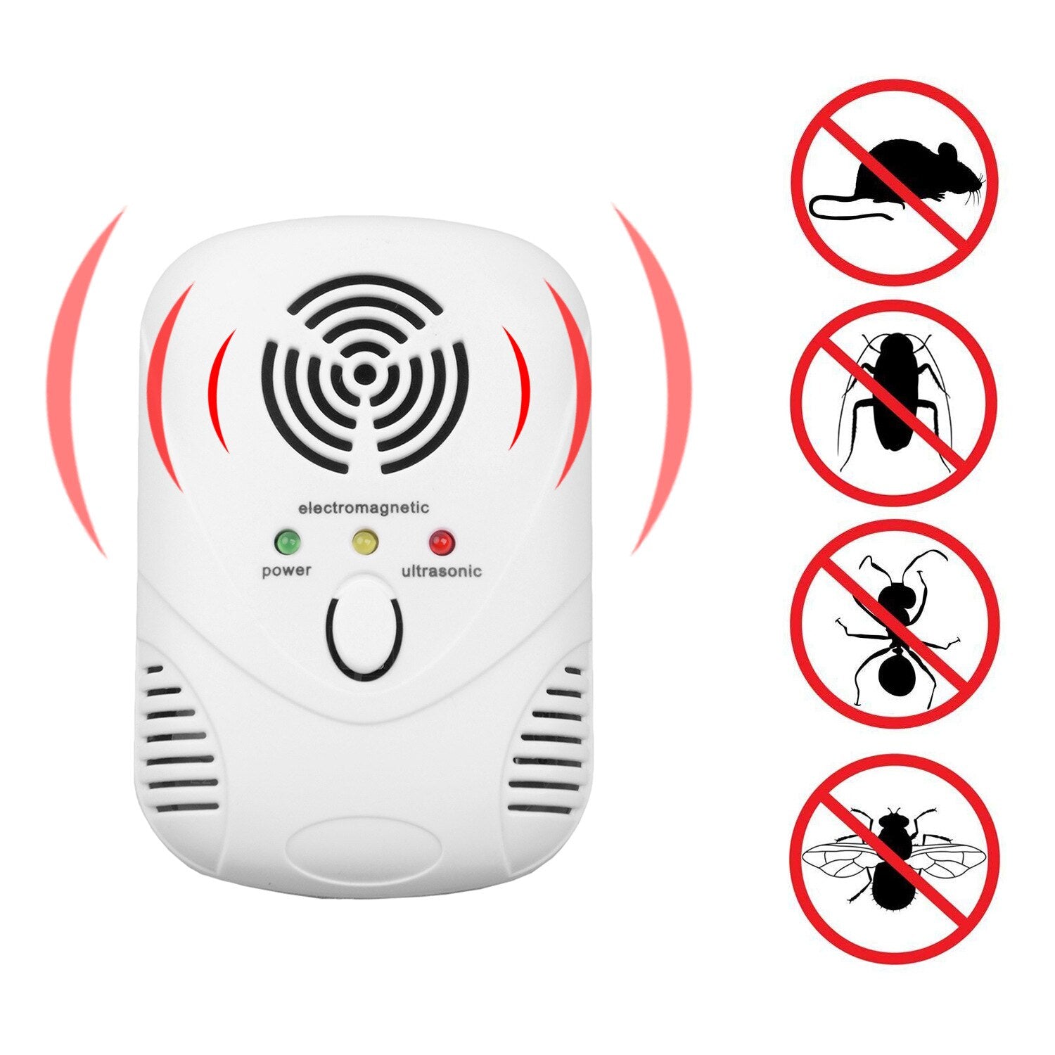 110-250V/6W Electronic Ultrasonic Mouse Killer Mouse Cockroach Trap Mosquito Repeller Insect Rats Spiders Control US/EU Plug - ebowsos