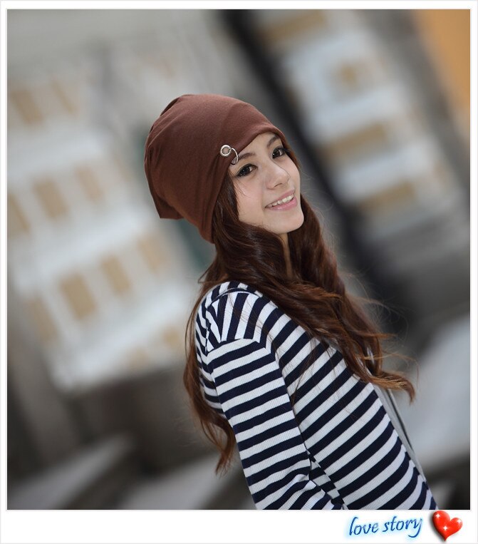 Brand Unisex Cotton Hip Hop Ring Warm Beanie Cap In Autumn Winter Women Knitted Hats Men Beanies - ebowsos