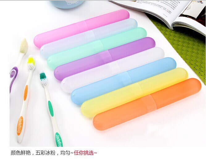 4Pcs/Set  Portable Travel Camping Toothbrush Protect Holder Candy Color Case Cover Box - ebowsos