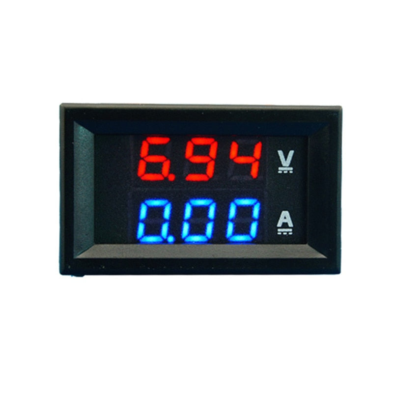 DC 100V 10A Voltmeter Ammeter Blue + Red LED Amp Dual Digital Volt Voltage Current Meter Tester Meter Gauge - ebowsos