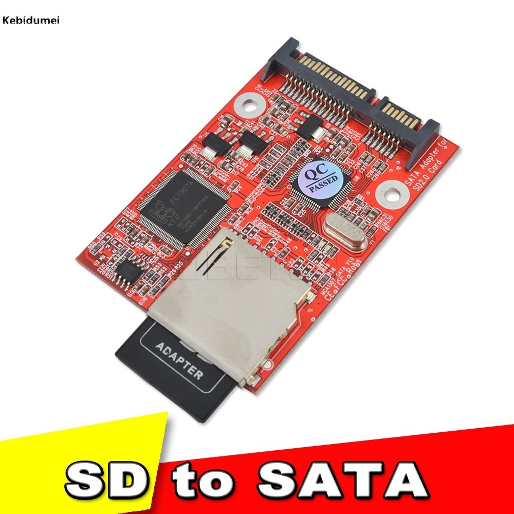 New Flash MMC SD SDHC Card To 7+15 SATA 2.5" HDD Secure Converter Adapter for Windows DOS 98 XP 7 8 Vista Linux - ebowsos