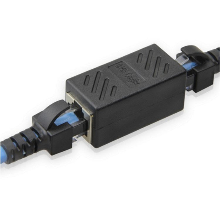 RJ45 Female To Female CAT6 Network Ethernet LAN Connector Adapter Coupler Black - ebowsos