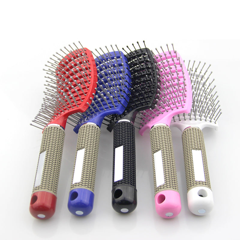 Women Hair Scalp Massage Comb Bristle & Nylon Hairbrush Wet Curly Detangle Hair Brush for Salon Hairdressing Styling Tools - ebowsos