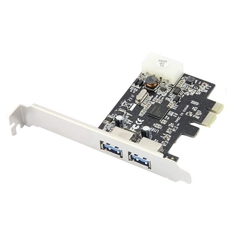 2 ports USB 3.0 PCI-e Controller Card  + PCIe Low Profile Bracket PCI Express to USB3.0 Converter Adapter NEC chipset - ebowsos