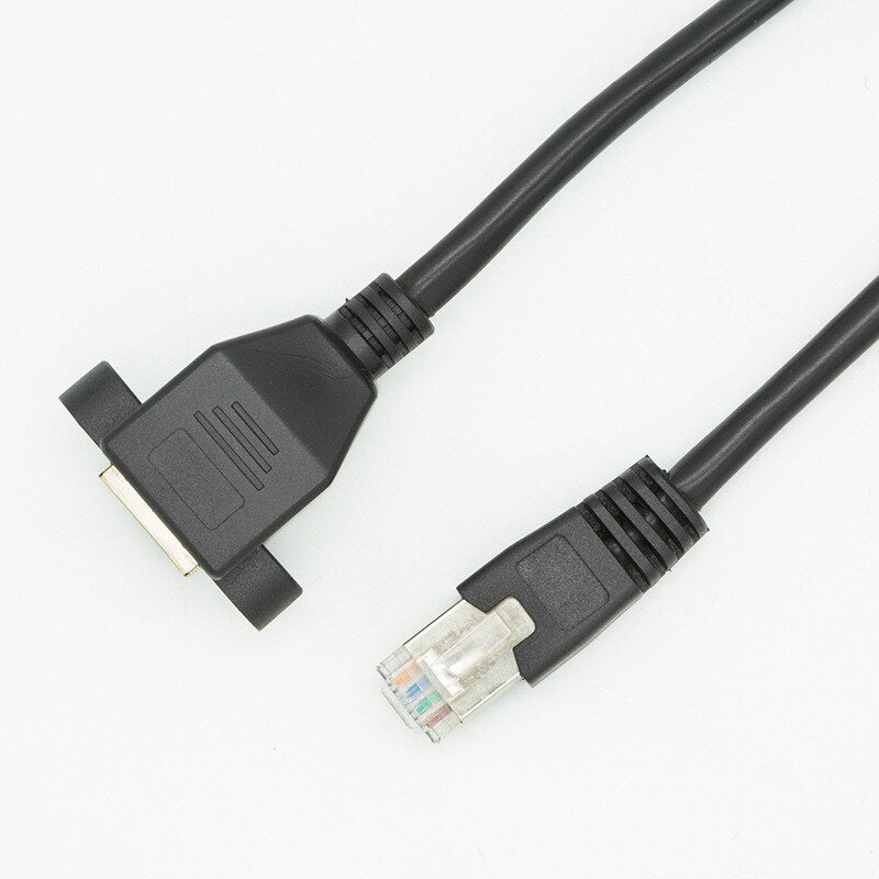 Network Extension Cable RJ45 Male To Female Screw Panel Mount Ethernet LAN Network Cable For PC - ebowsos