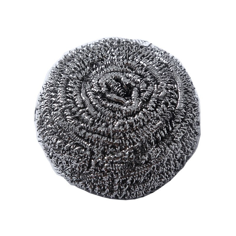 6pcs/lot  Sponges & Scouring Pads Stainless Steel Cleaning Metal Scrubber Ball kitchen Brush Dish Cleaning Tools - ebowsos