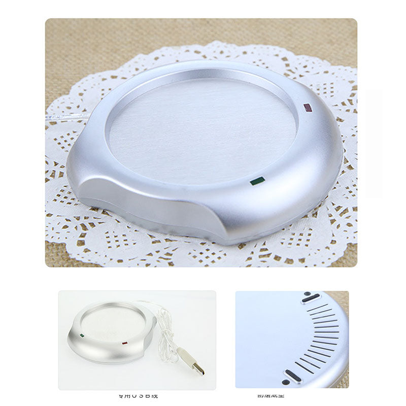 Portable USB Electric Cup Warmer Tea Coffee Beverage Cup Heating Pad Mat Warm Celsius Degree - ebowsos
