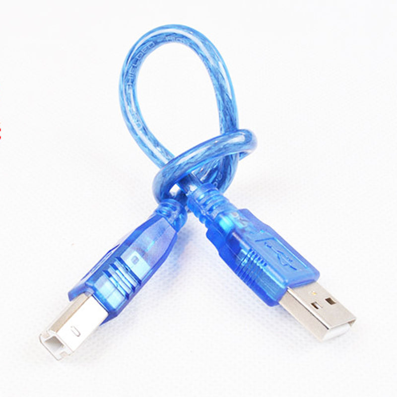 High Speed Transparent Blue USB 2.0 Printer Cable Type A Male to Type B Male Dual Shielding for 0.3m,0.5m,1m, 1.5m, 3m ,5m - ebowsos