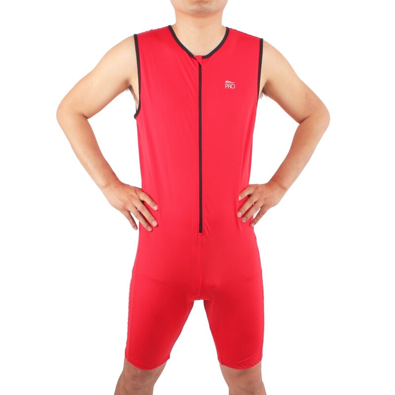 Running Swimming Cycling  Professional Tri Sports Padded Jumpsuits One-Piece Lycra Sleeveless Men Ironman Triathlon Suits - ebowsos