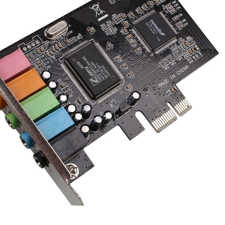 New PCI Express x1 PCI-E 5.1ch CMI8738 Chipset Audio Digital Sound Card Solid capacitors pcie sound card 5.1 - ebowsos