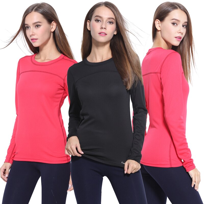 S - 3XL Spring Autumn Plus Size Breathable Quick Dry Long Sleeve Women Sport T Shirt for Yoga Running Fitness - ebowsos