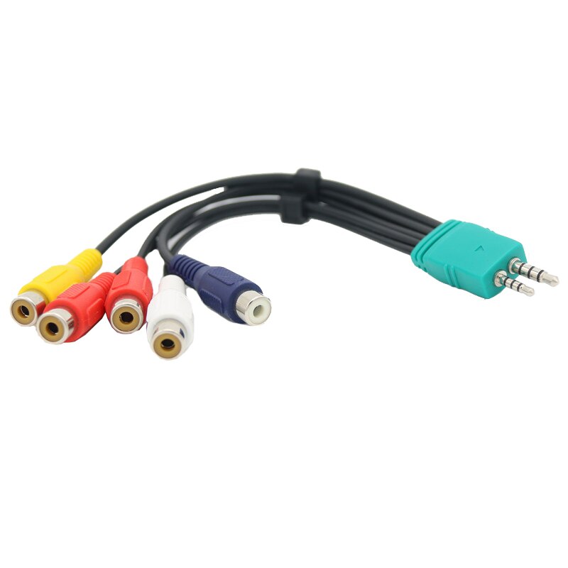 New 5 RCA Female 2.5 3.5 Audio Video Cable Adapter Connector 3 RCA Video 2 RCA Audio 3.5 2.5 Video Audio Line Wire Cord - ebowsos