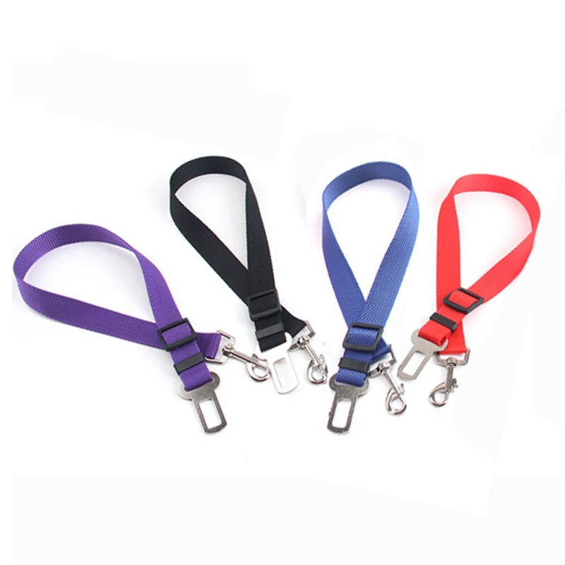 New  Lefdy 4 Colour Strong pet Dog Car Travel Seat Belt Clip Lead Restraint Harness Auto traction leads - ebowsos