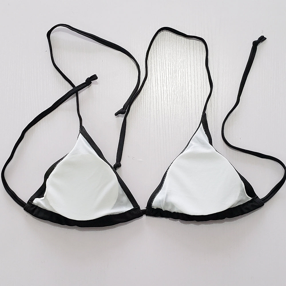 Hottest Classical Black Bikini Solid Plus Size Bikini Set XXL Bathing Suits Removable Pad Fully Lined Women Swimwear - ebowsos