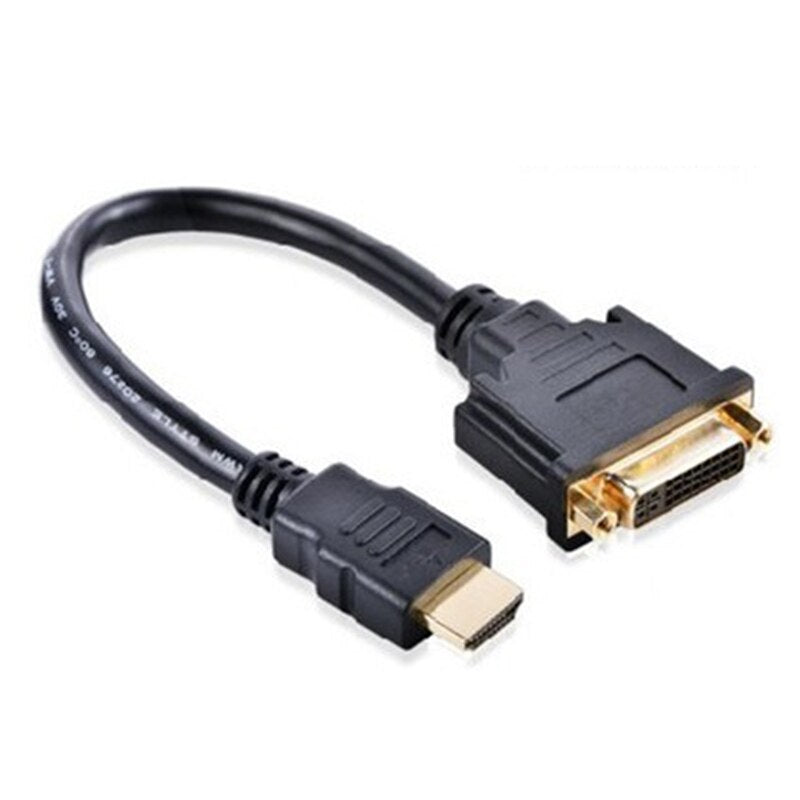 30cm HDMI To DVI 24+5 Adapter Cable Black M/F HDMI Male To DVI Female Video Adapter Cord For PC HDTV LCD DVD - ebowsos