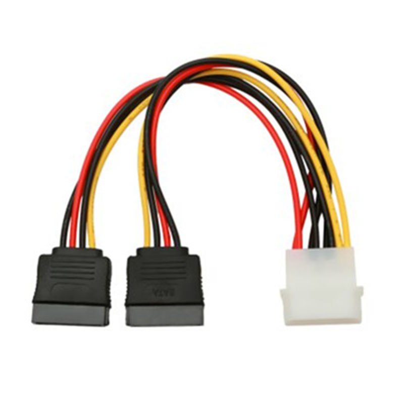 Molex To SATA Power Y Splitter Dual Hard Drive Cable Adapterr 2 Way 4 Pin IDE Molex To 2x 15 Pin Power Adapter Cable - ebowsos