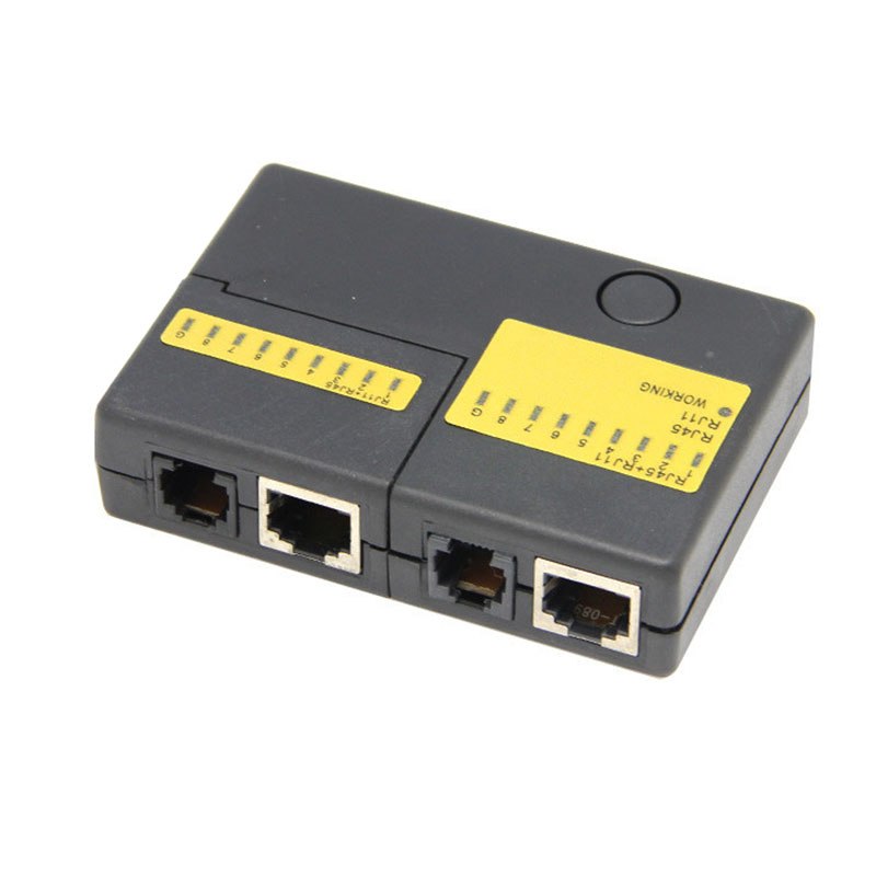 New Pocket LED Ethernet 4 Port RJ45 RJ11 Cat5 Network LAN Cable Tester - ebowsos