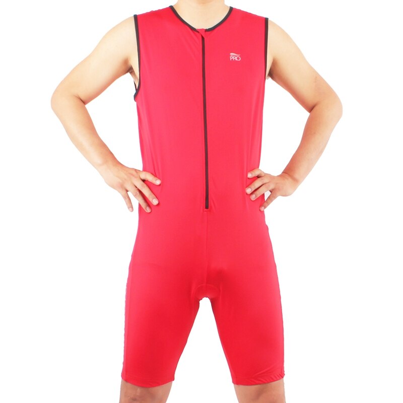 Running Swimming Cycling  Professional Tri Sports Padded Jumpsuits One-Piece Lycra Sleeveless Men Ironman Triathlon Suits - ebowsos