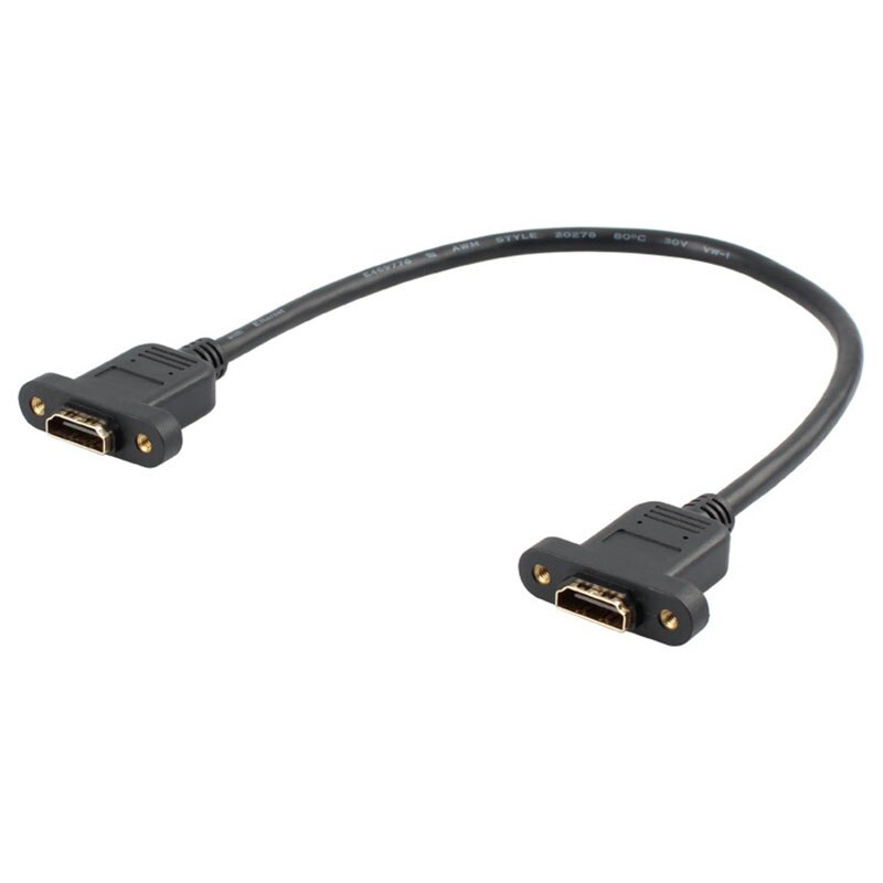 HDMI Female to Female Conventer Adapter Cable Extension Connector With Panel Hole V1.4 - ebowsos