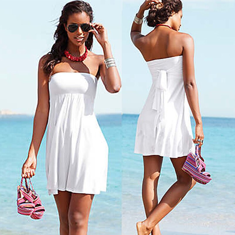 Popular Designer Vintage 2019 Multi Wear Beach Cover Up Wears Converitble Infinite Women Summer Beach Dress S.M.L.XL - ebowsos