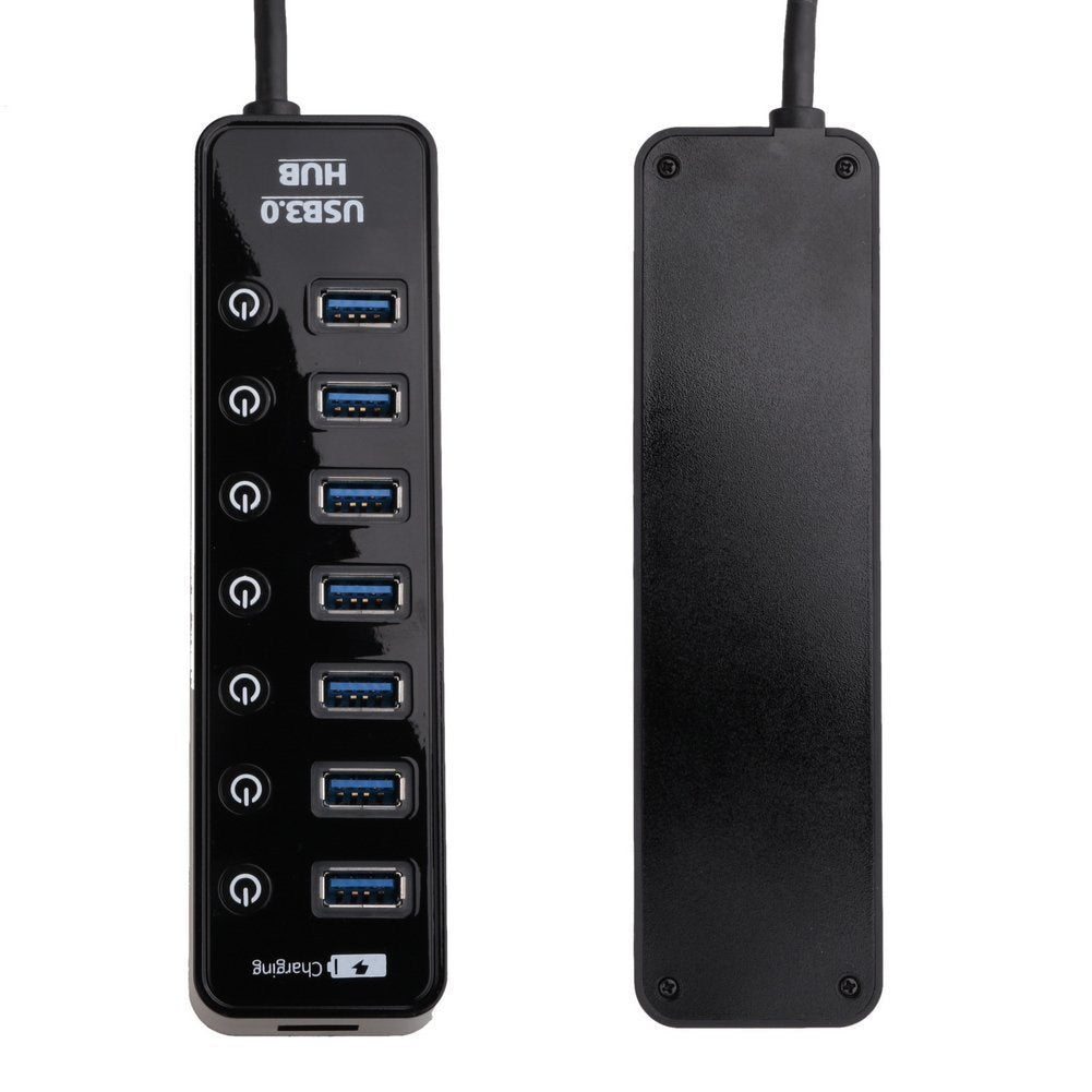 USB 3 HUB 3.0 7 Ports with Power Charging and Switch Multiple USB Splitter Porta Panel USB3.0 USB-HUB Hab - ebowsos