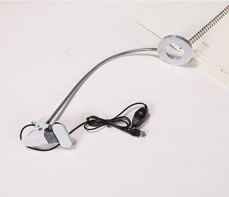 Pro Makeup Equipment Tattoo Lamp With Clamp USB Cold Light LED Lamp Eyebrow Tattoo Nail Art Frosted Brightness Beauty Salon - ebowsos