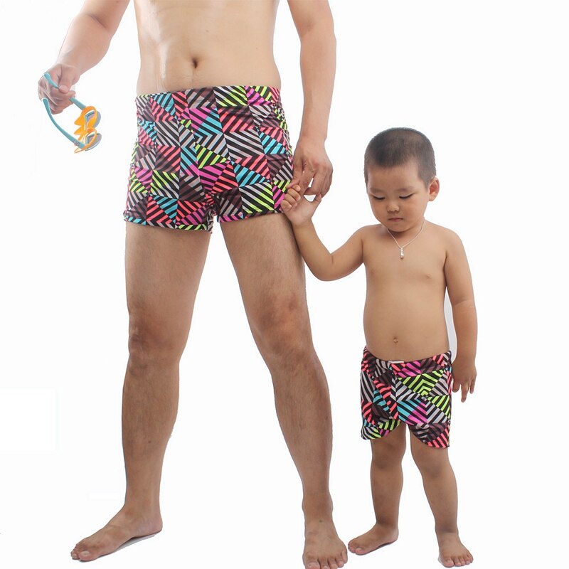 2019 Summer Parent Child Swimming Trunk Bathing Suits Family Set Swimsuit Men Beachwear Kids Swimwear Drop Shipping - ebowsos