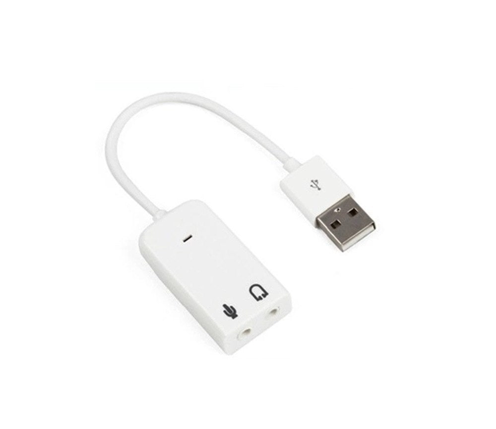 USB Sound Card Virtual 7.1 3D External USB Audio Adapter USB to Jack 3.5mm Earphone Micphone Sound Card for Laptop Notebook PC - ebowsos