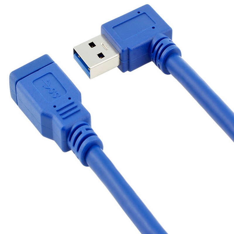 30CM USB 3.0 Right Angle and Left Angle Male to USB 3.0 Female Extension Cable USB Extension Cable - ebowsos