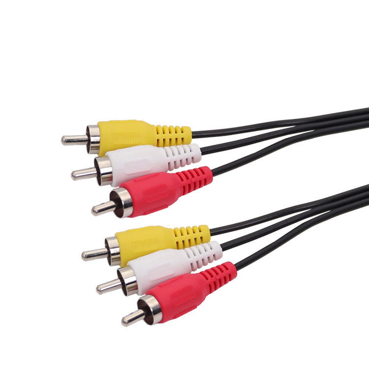 3 RCA to RCA Audio Video Cable Male To Male 3RCA To 3RCA Audio Video AV Cable Cord Wire For DVD TV - ebowsos