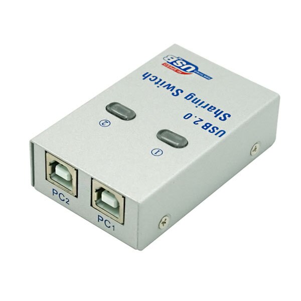 PC Computer USB 2.0 Auto / Manual Sharing Switch Hub 2 Port Adapter for Printer Scanner Plotter sharing adapter - ebowsos