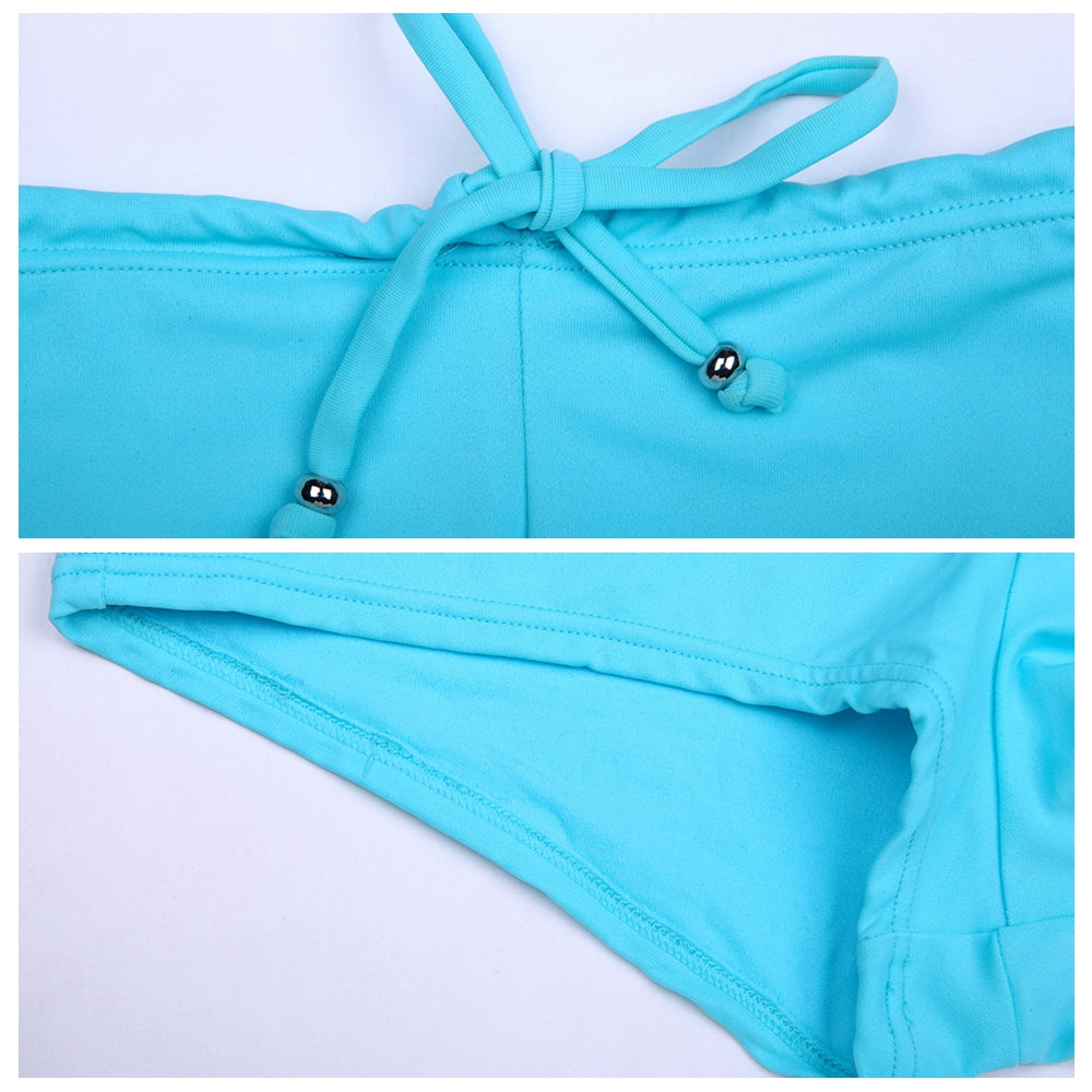 Brand Nylon Bikini Bottom 2019 Adjustable-tie Swim Briefs for Girls Fully Lined Female Swimwear Swim Trunk Dropshipping - ebowsos