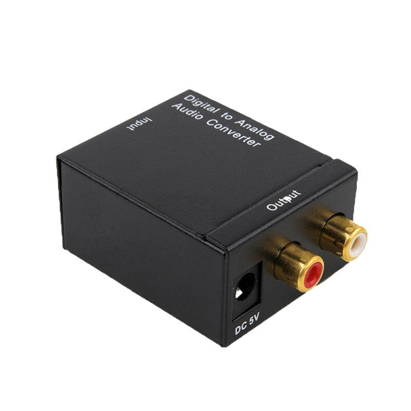 Digital To Analog Audio Converter Digital Optical Coaxial RCA Toslink Signal to Analog Audio Converter Adapter For DVD TV Theate - ebowsos