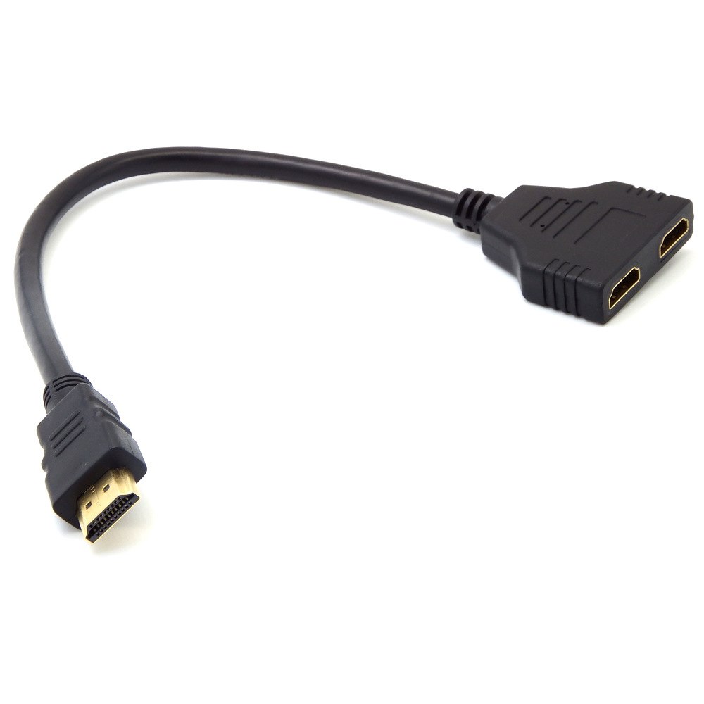 0.3m HDMI Male to 2 HDMI Female 1 In 2 Out Splitter Cable Adapter Converter Support 720P 1080i 1080P For Xbox PS3 HDTV - ebowsos