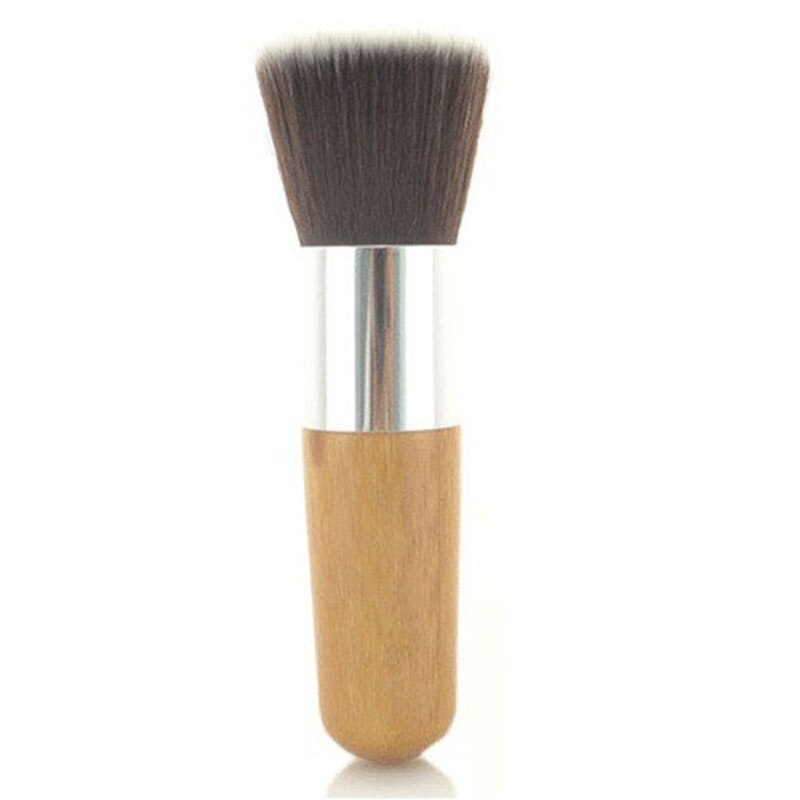 Professional Wooden Powder Makeup Brush Flat Top Brush Foundation beauty Cosmetic Make up Brushes Tool - ebowsos