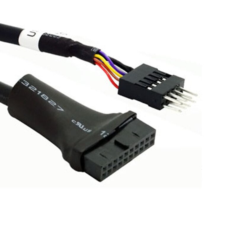 480mbps Data Speed 9 Pin USB 2.0 Male To 20/19 Pin USB 3.0 Female Motherboard Cable Computer Cable Connectors - ebowsos