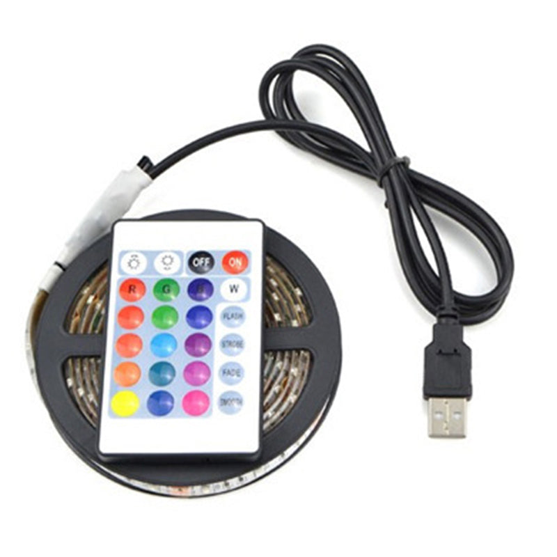 USB LED Light computer screen or TV Backlight with remote 5V Waterproof RGB SMD5050 LED Tape Lights for  PC Decoration Lighting - ebowsos