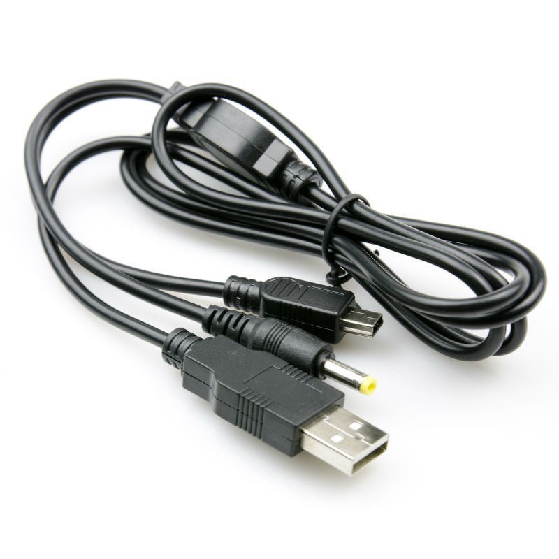 NEW 2 in 1 USB Charger Charging Data Transfer Cable For PSP 2000 3000 to PC - ebowsos